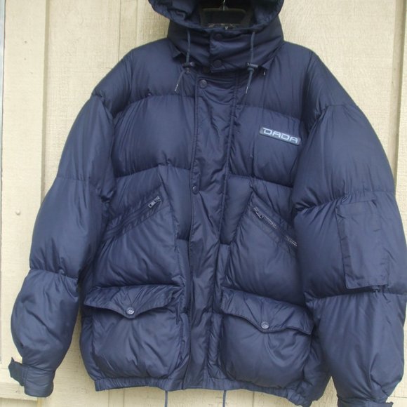 Dada Supreme Navy Hooded Down Puffer Jacket - Picture 1 of 4